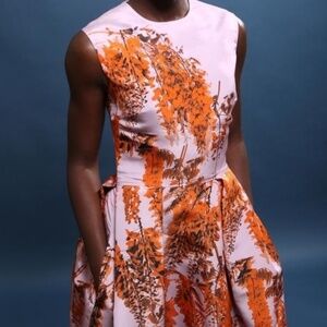 Christian Dior Leaf Print Dress